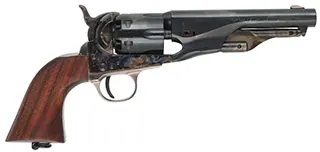 1861 Colt Navy Revolver, 
.36 caliber, 5-1/2" barrel,
half fluted cylinder, steel frame, 
lanyard ring, used, by Pietta